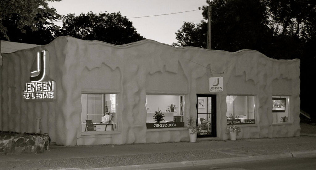 Jensen Real Estate office on Hwy 71 in Arnolds Park, Iowa
